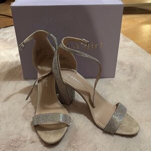Madden Girl Glittering Silver Heels